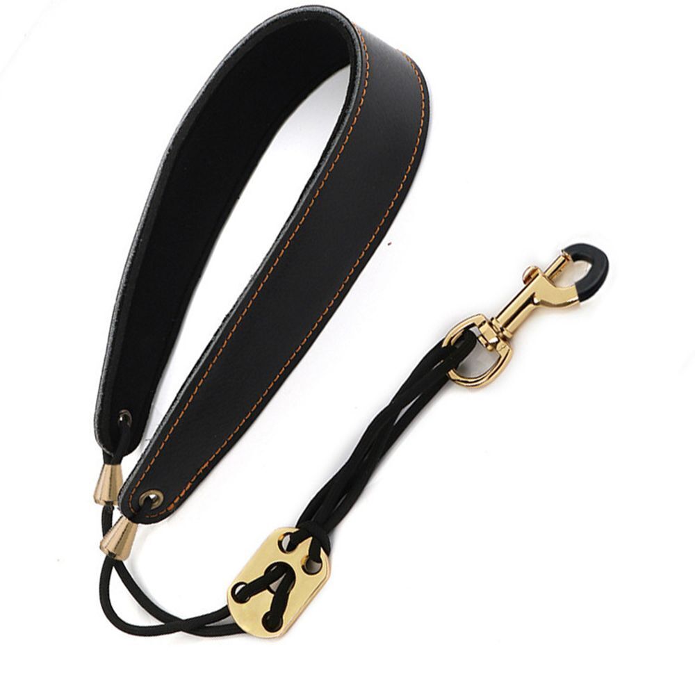 Middle Tenor Leather Saxophone Strap Clarinet Sling Lanyard Saxophone Neckband