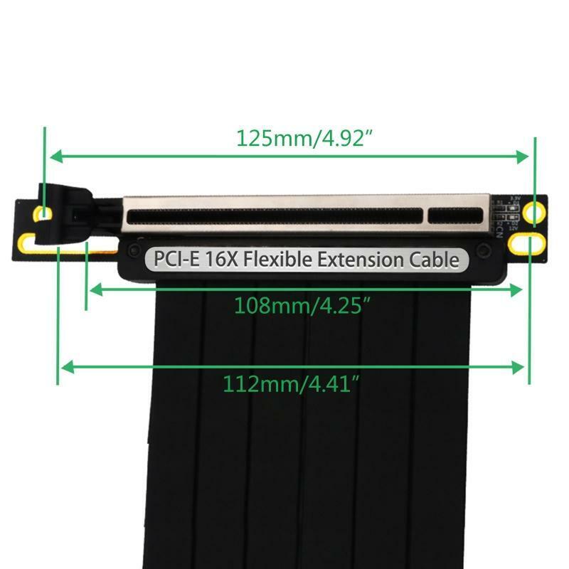 PCIe 3.0 x16 PCI Express Riser Extender Cable Flexible High Speed 90 Degree GUP