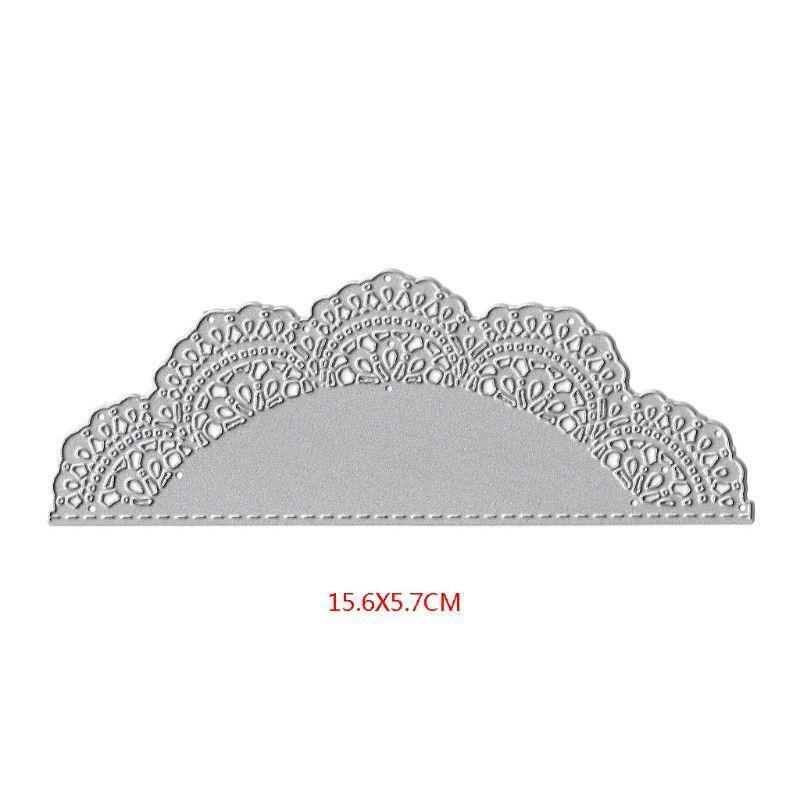 Semicircle Lace Cutting Dies Greeting Invitation Message Card Photo Album Making