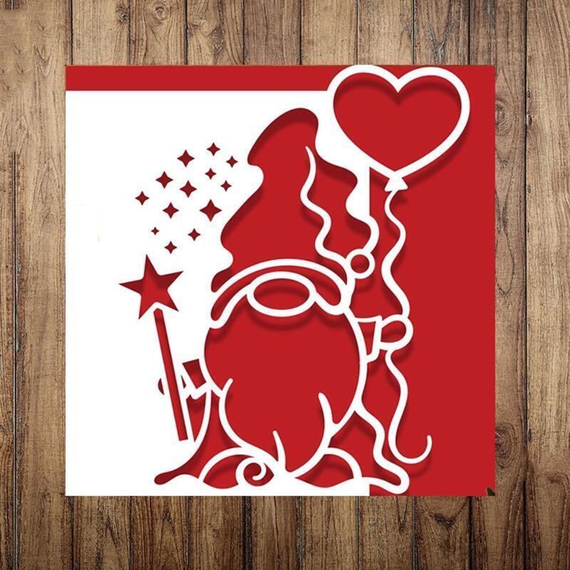 Heart Gnome Metal Cutting Dies Stencil DIY Scrapbook Album Paper Card Template