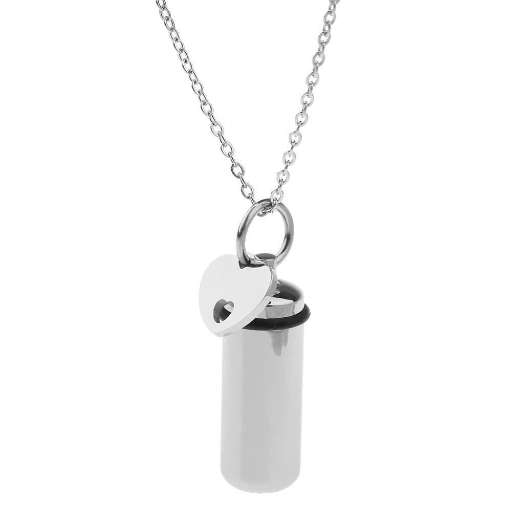 Charm Cremation Jewelry Ashes Keepsake Memorial Urn Necklace with  Heart