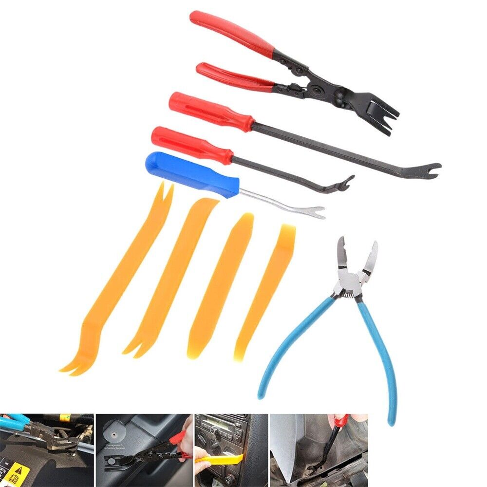 Set Reapir Tool Panel Removal Repair Open Pry Car Auto Dash Door Radio Trim 9pcs