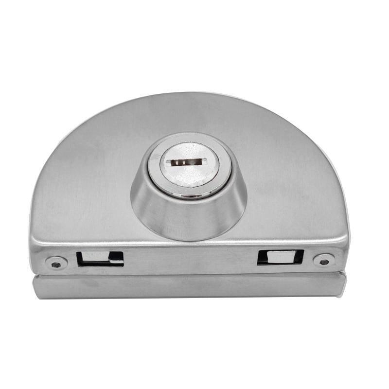 Frameless Glass Door Lock With Key Stainless Steel Anti-Theft Bolt Locks