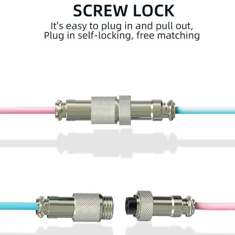Coiled Detachable Type C to USB Cable Mechanical Keyboard Aerial Plug-in Cable