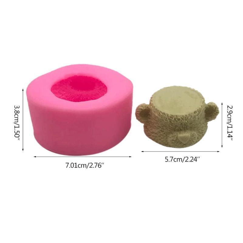 Small Bear Silicone Candle Mold DIY Fondant Pudding Chocolate Baking Mould