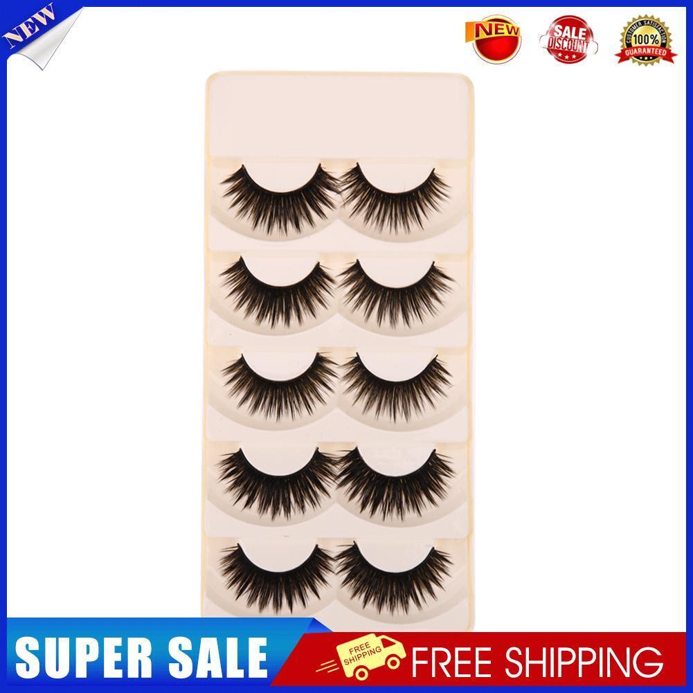 5 Pairs Multilayer Thick Curly Eyelashes False Eyelashes Long Handmade-1359
