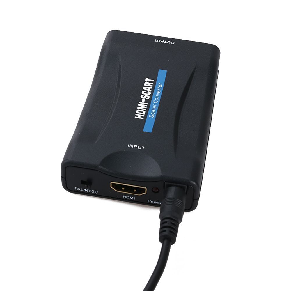 1080P Connector DC Cable HDMI To SCART Signal Adapter Converter Video Audio
