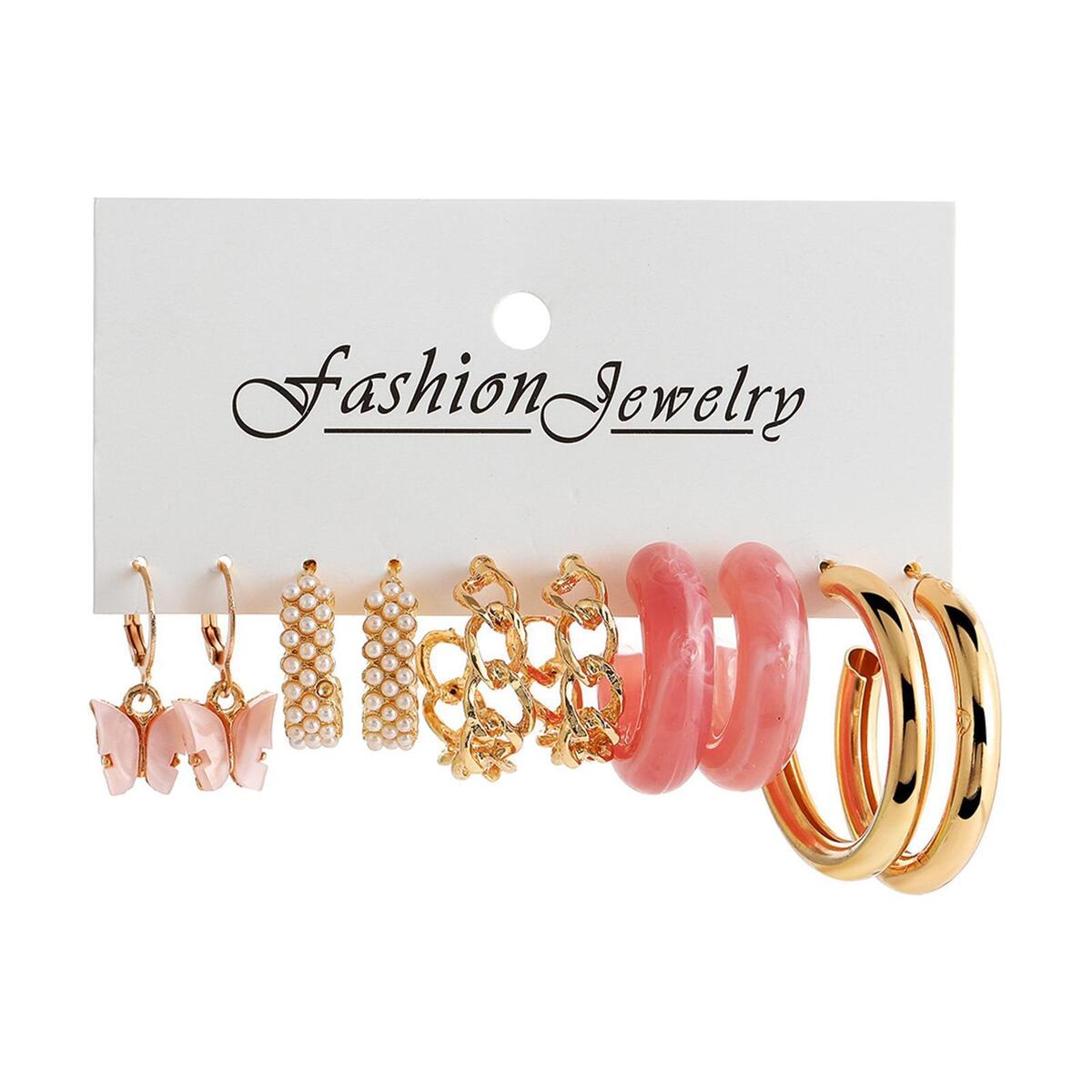 5 Pairs  Earrings Set  Pendant Punk for Party Christmas Day