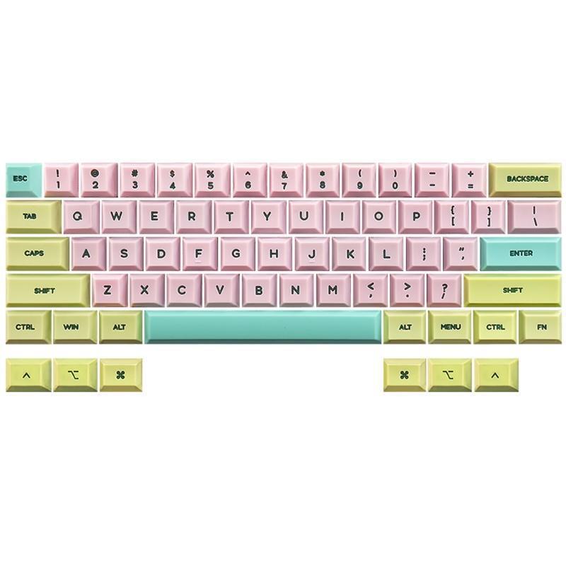 Silicone Waxy Pink Keycap GK2 Profile for Mechanical Keyboard Keycap GK64 tda68