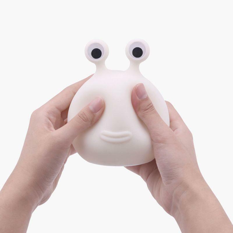 Cute Soft Slug Shape Night Light with Touch Control USB Rechargeable Desktop