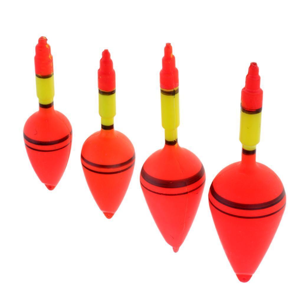4pcs Luminous Fishing   Stick Vertical Buoy Floating Tube Bobber