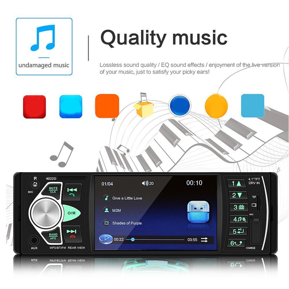 Camera In-dash Audio Head Unit Car MP5 Player Car Stereo Radio Bluetooth