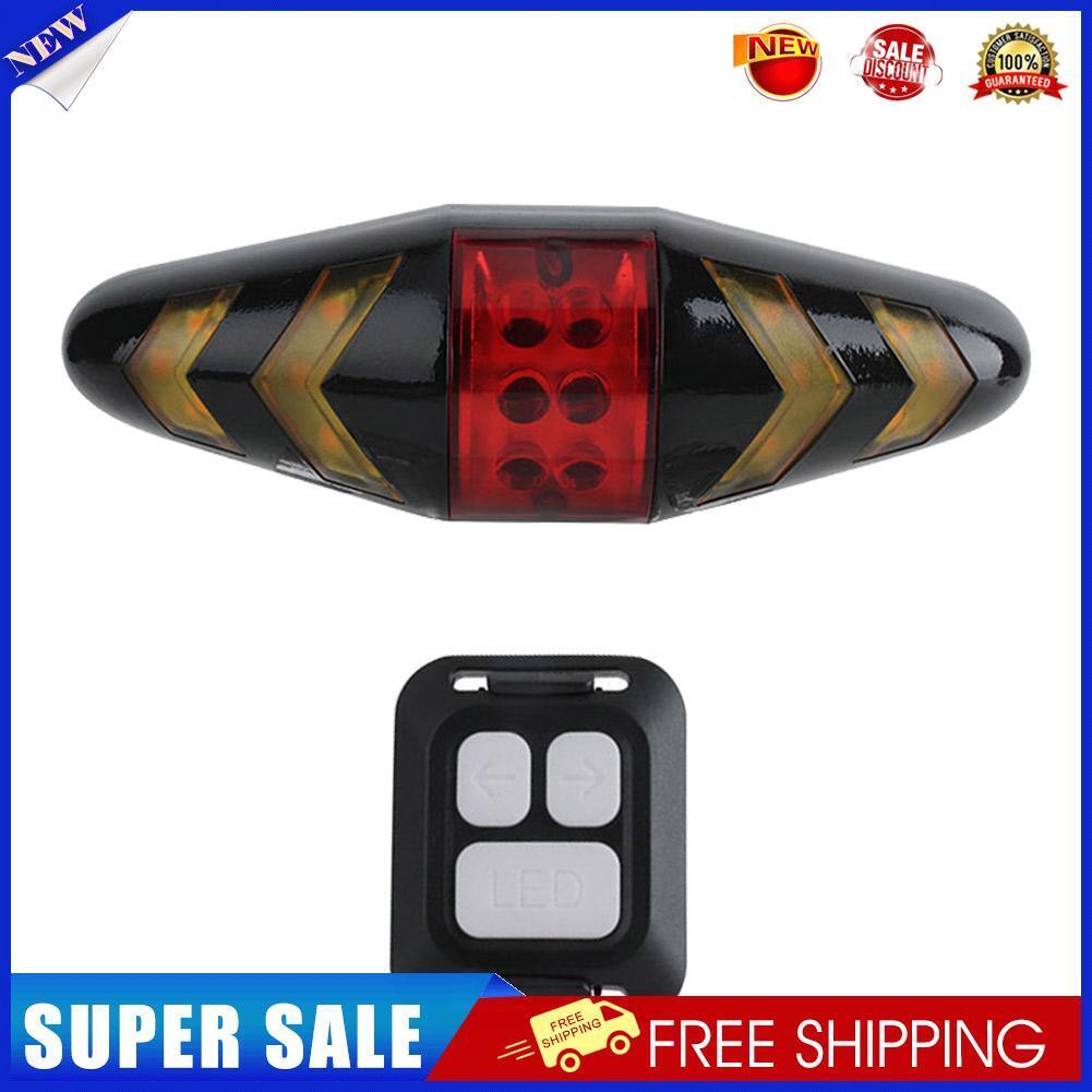Bicycle LED Taillight Bike Smart Wireless Remote Control Turn Signal Lights