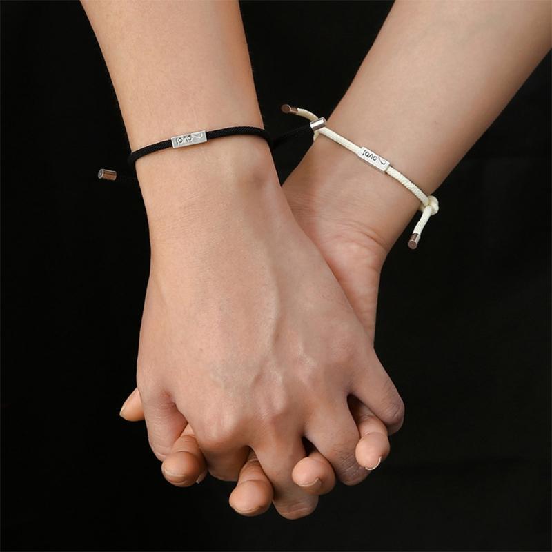 Couples Magnetic Mutual Attraction Bracelets Vows of Eternal Love Charms