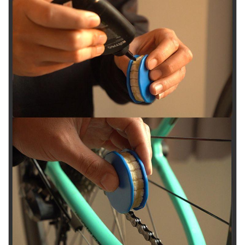 Bike Chain Gear Oiler Roller No Dirty Hands Bicycle Chain Lubricator Care Tool