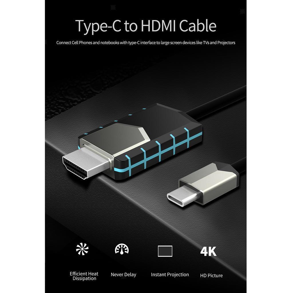 Male to  Male Adapter Cable 4k 30hz for Mobile Phones 1.8M