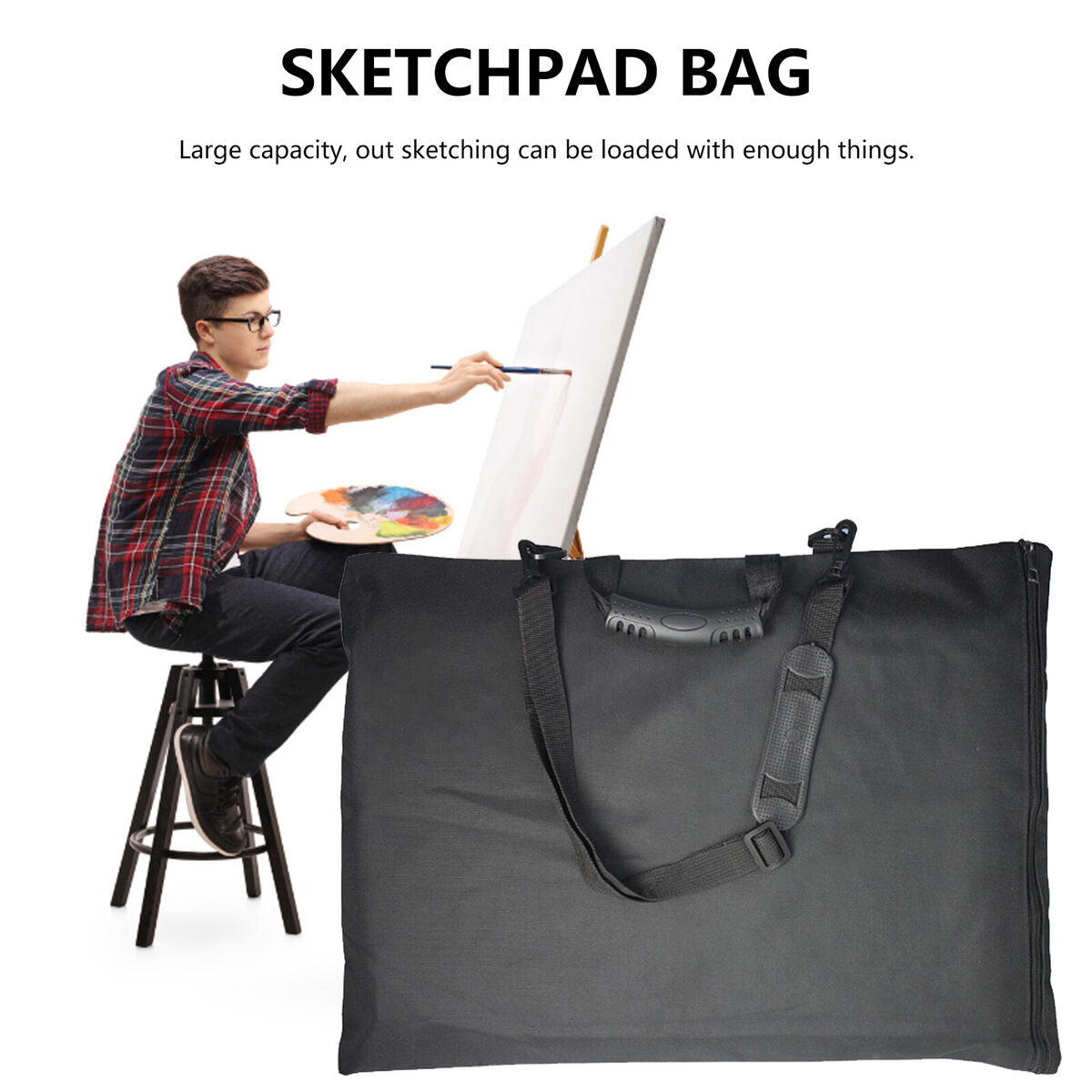 Art Portfolio Bag Waterproof 8K Nylon Portfolio Drawboard Case - A3 Size