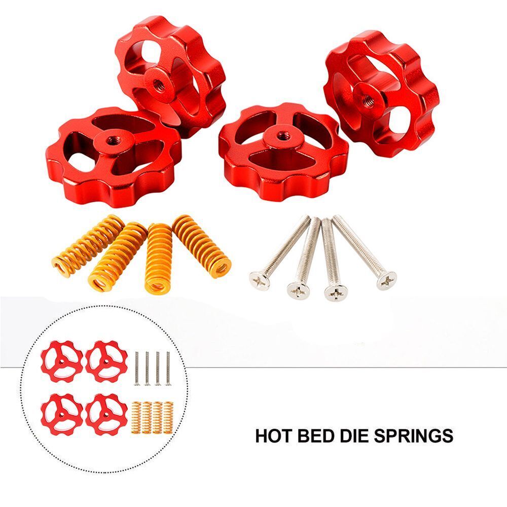 Metal Screws Kit Hand Leveling Nut Hotbed Leveling Springs Leveling Assembly