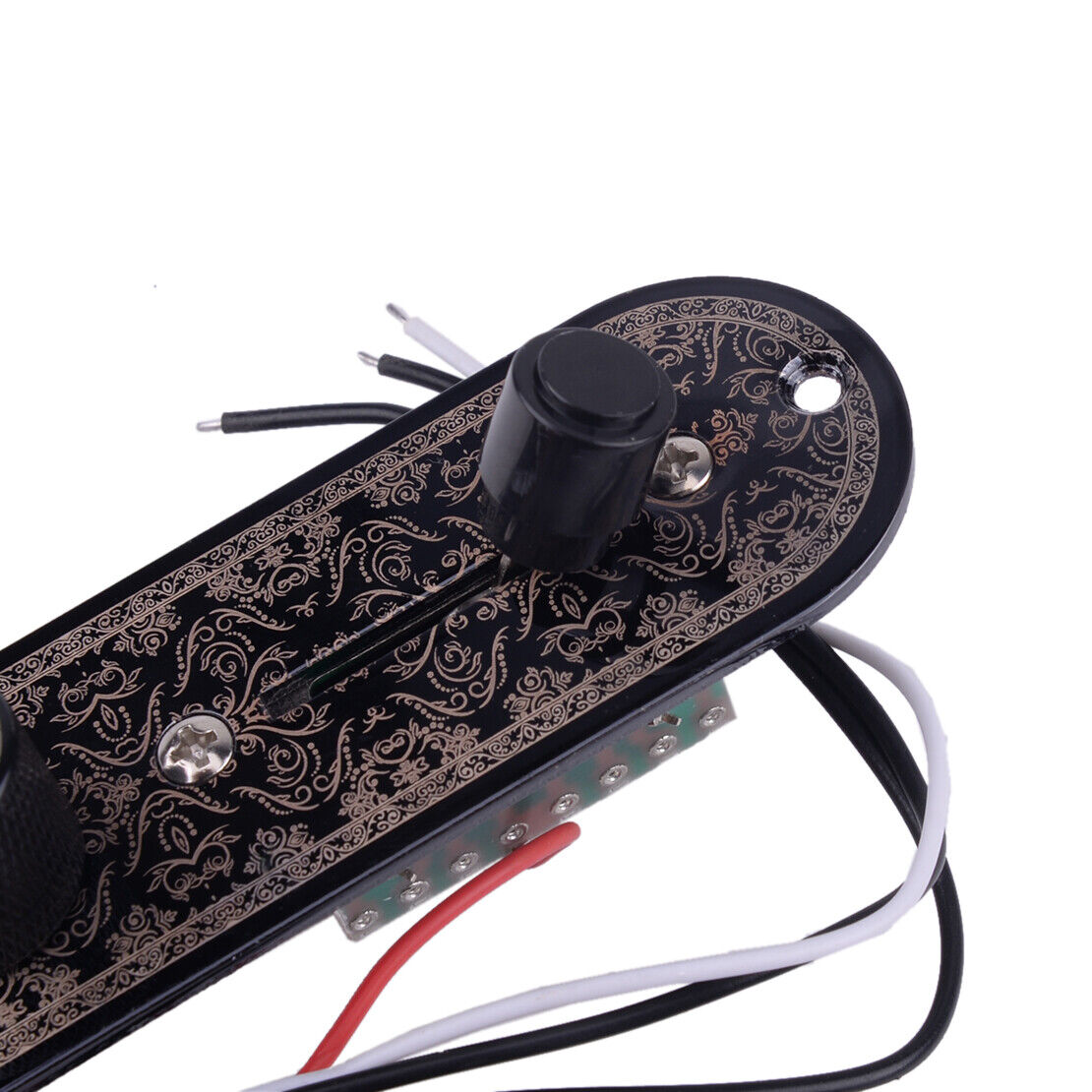 3-Way Control Plate w/ Harness Switches Knob For Telecaster Electric Guitar FU9P