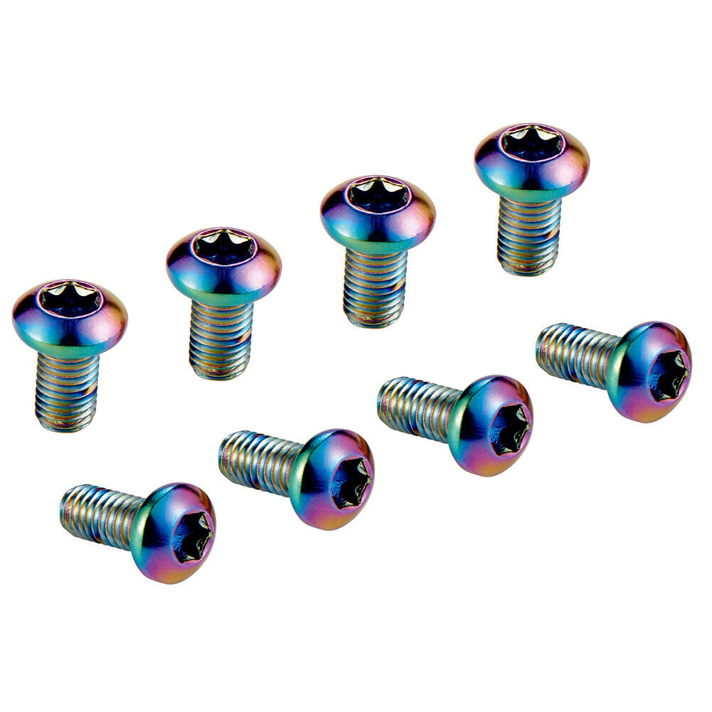 12pcs M5x10mm Disk Brake Rotor Bolts MTB Bike Brake Disc Screw (Multicolor)