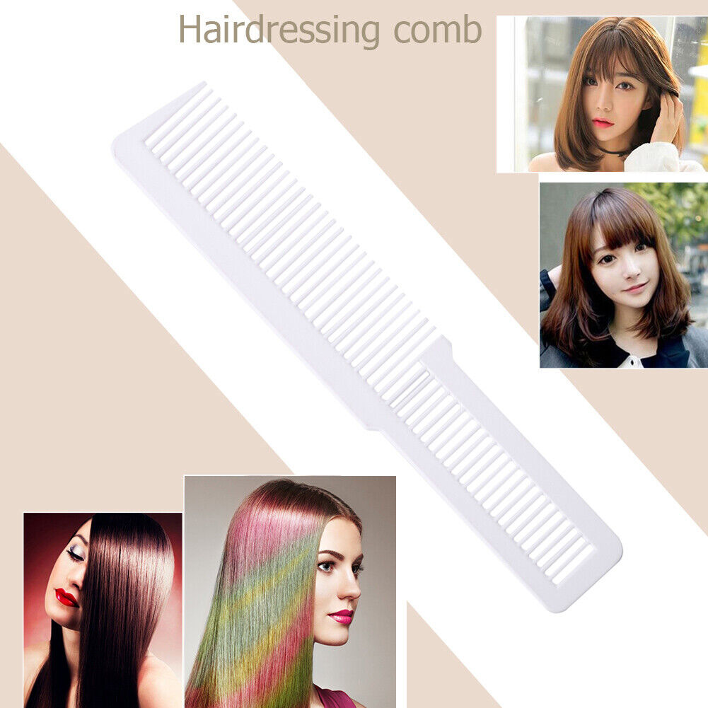 Hairdressing Carbon Anti-static Comb Wide Tooth Hair Clipper Comb (White)