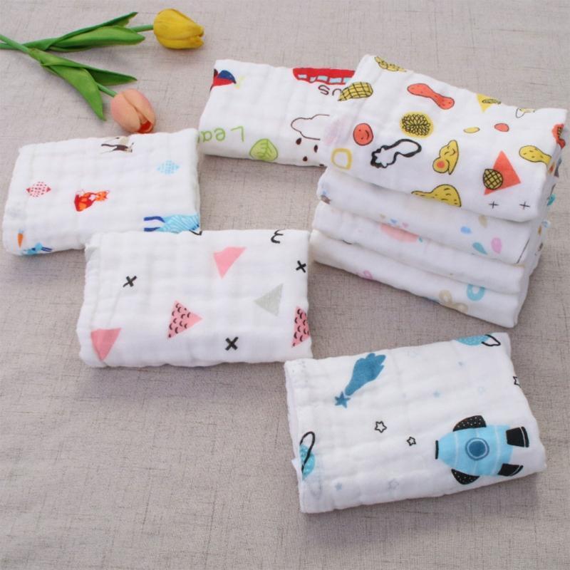 Portable Seersucker Handkerchief Infants Small Towel Cotton Hankies Small Towel