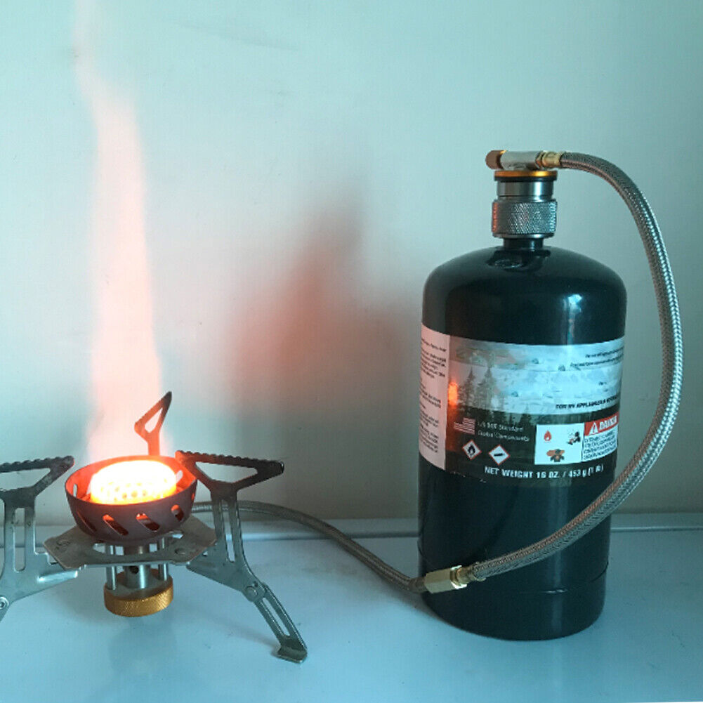 Outdoor Camping Propane Tank Adapter Stove Canister Head Converter Fitting