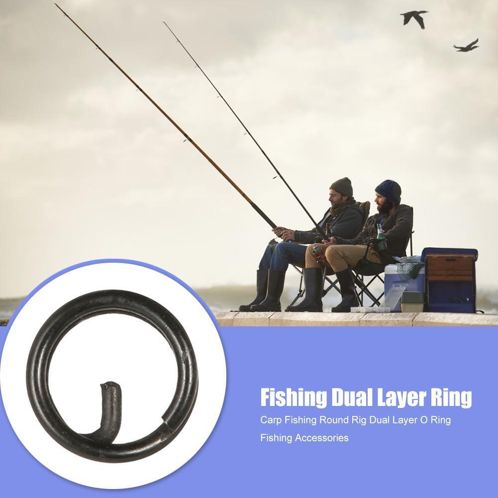 30pcs Carp Fishing Round Rig Dual Layer O Ring Fishing Tackle Accessories