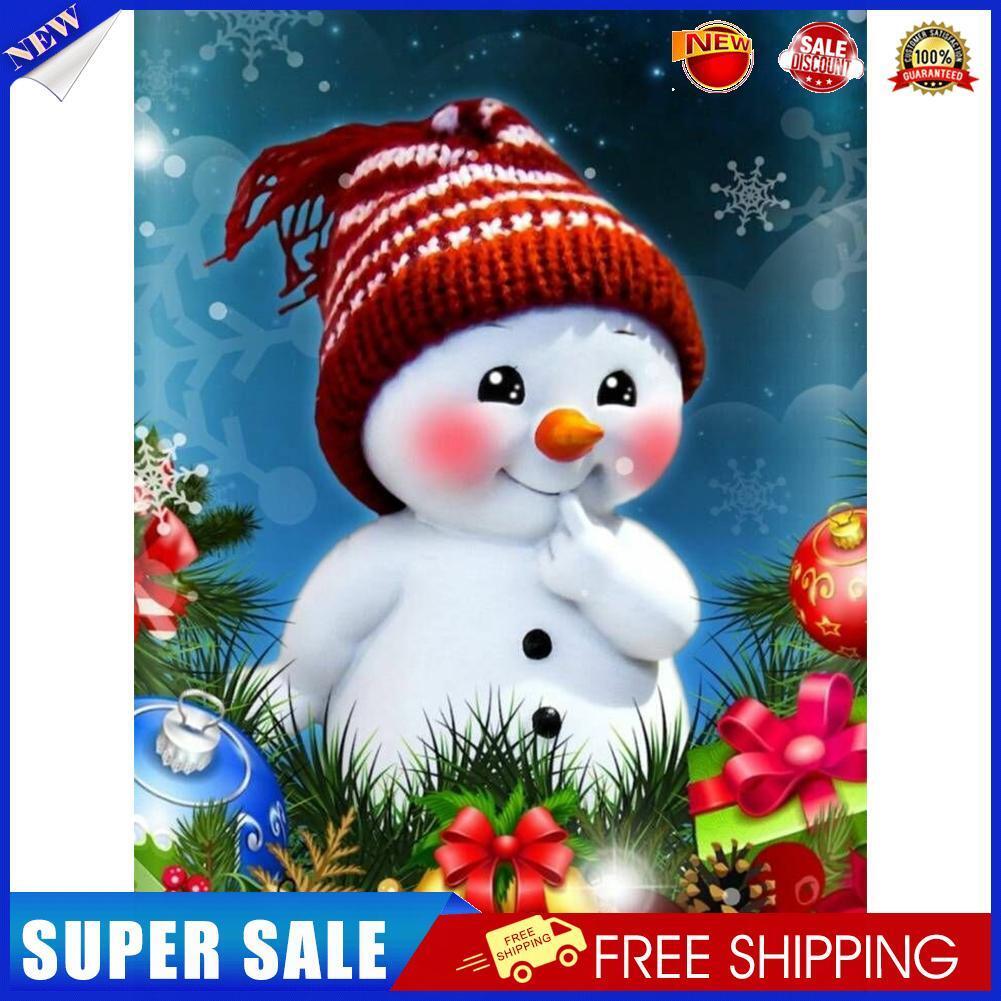 Diamond Painting Red Cheeks Snowman Full Round Wall Picture DIY Set 30x40cm