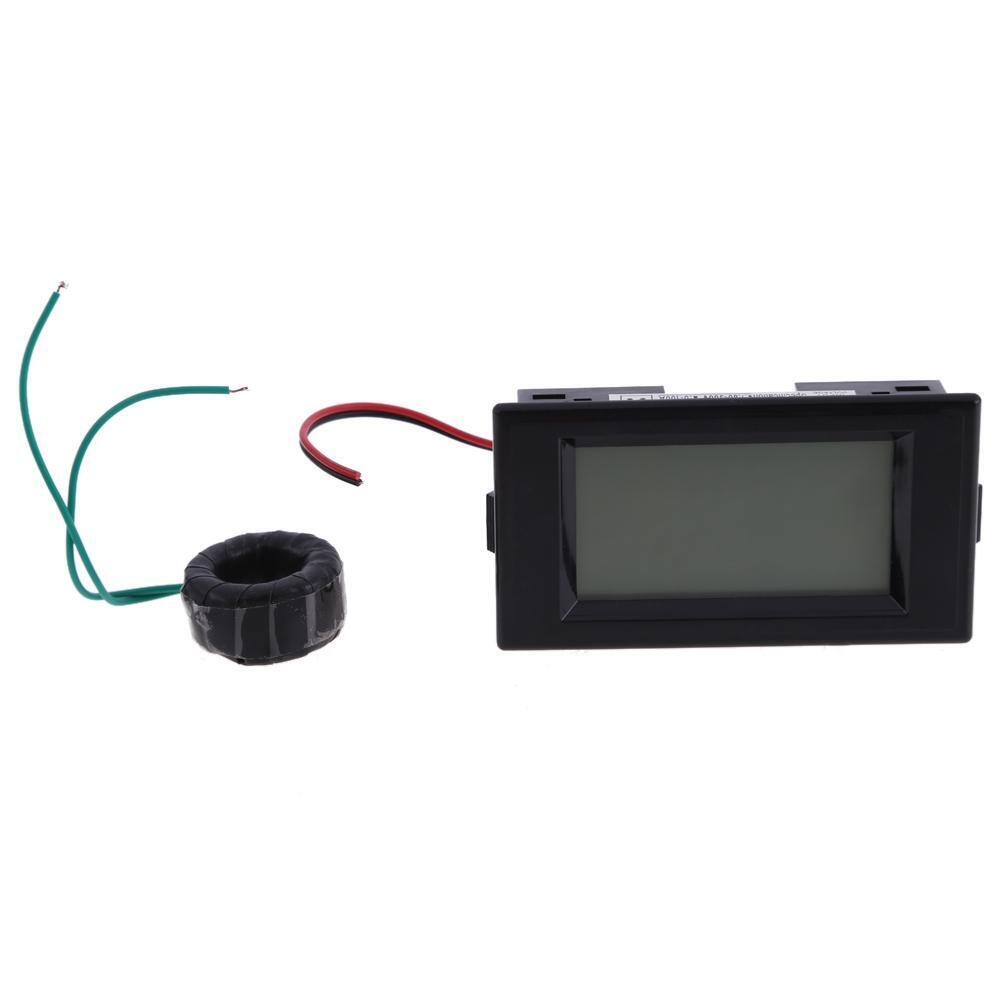 Digital AC 300V 100A LCD Dual Panel Volt Amp Combo Meter +CT 110V 220V 240V
