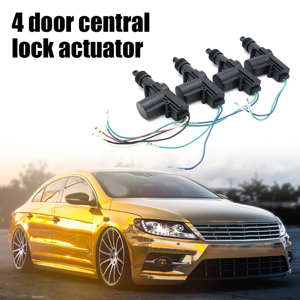 12V Car Door Lock Actuator 4 Doors Keyless Entry System Central Locking Kit