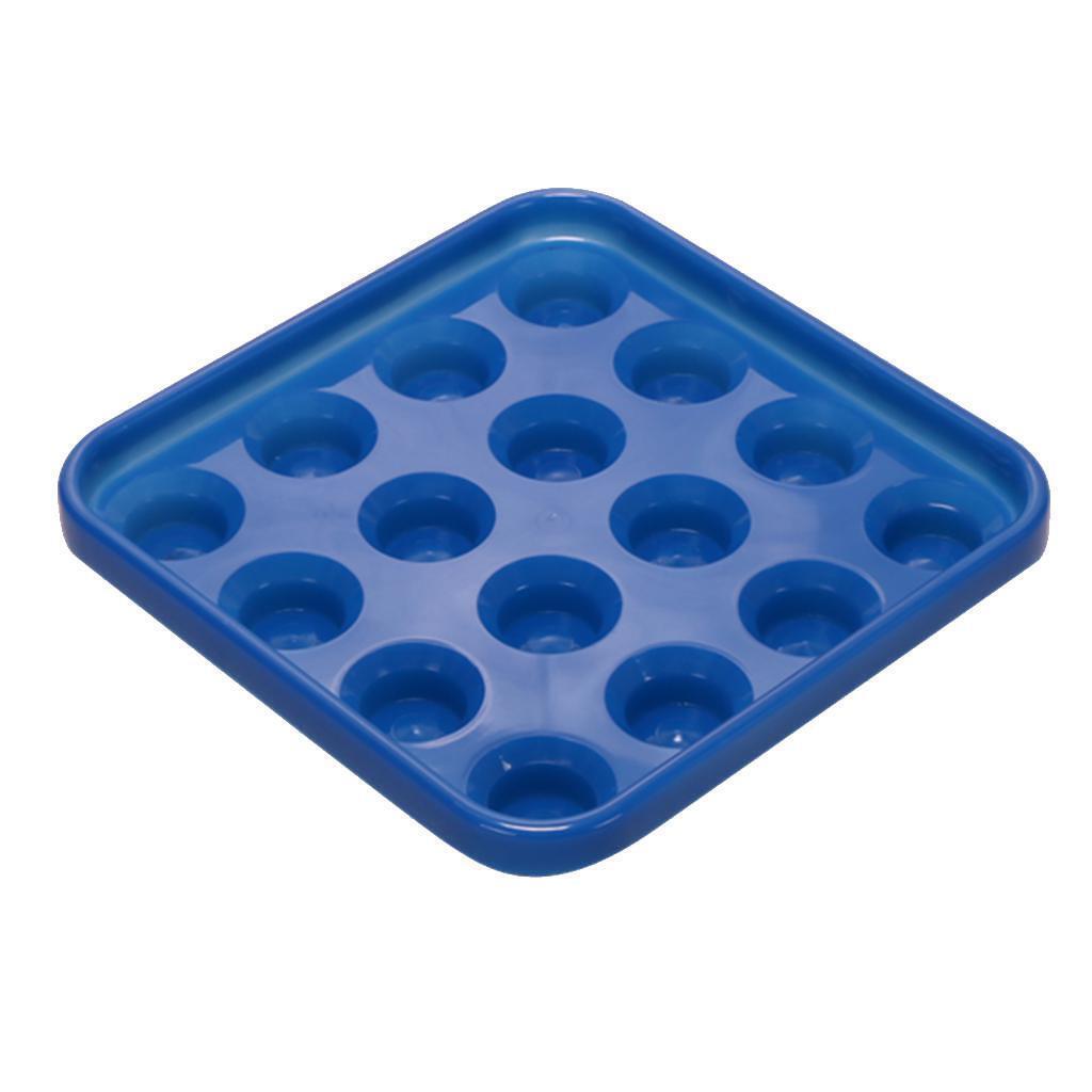 2 Pieces Durable Plastic Snooker/Pool Ball Tray Holds 16 Balls Blue & Purple