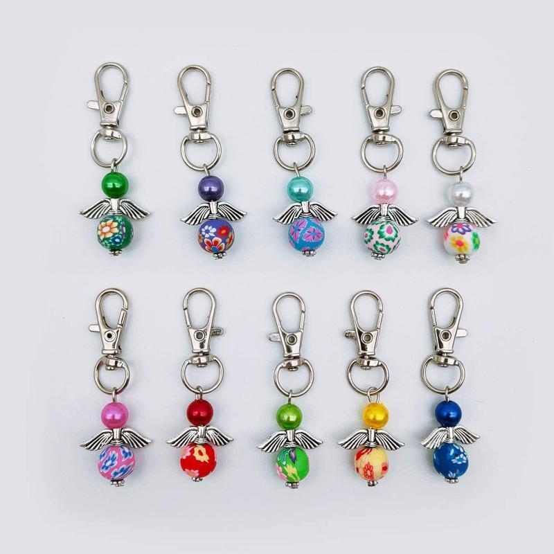 Handmade Guardian Angel Keychains 50 Sets DIY Key Chain Kit Supplies