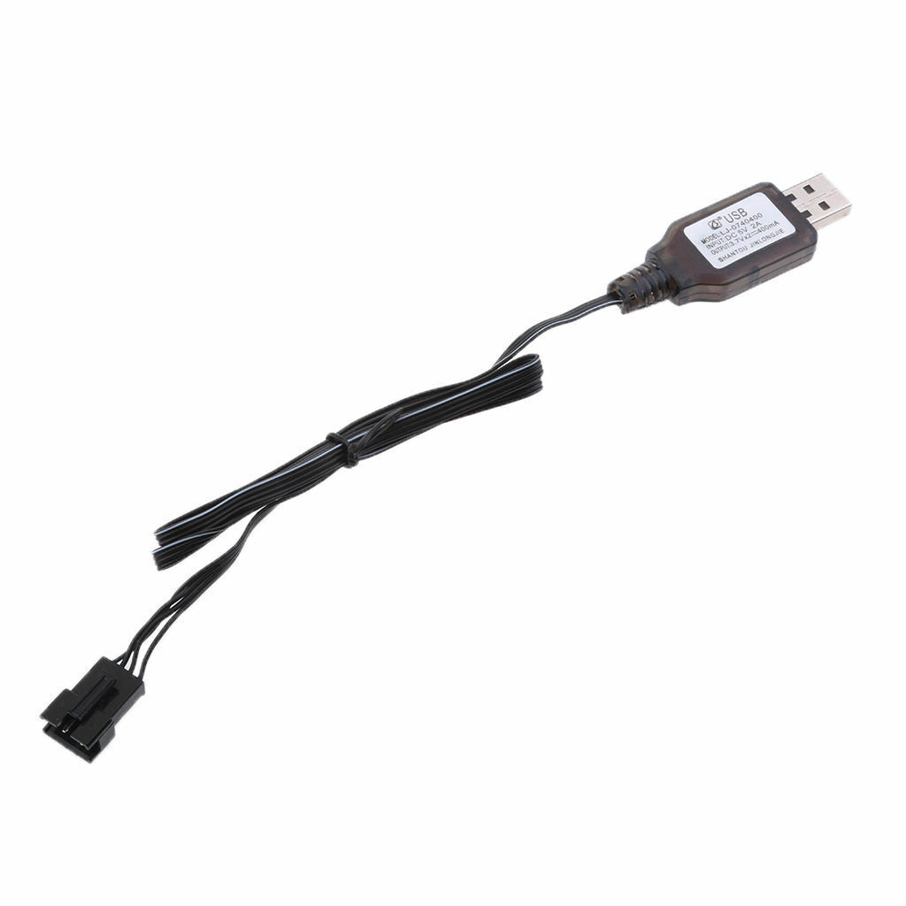 Black Plastic USB  To SM-4P Connector Fe Charging Cord For RC