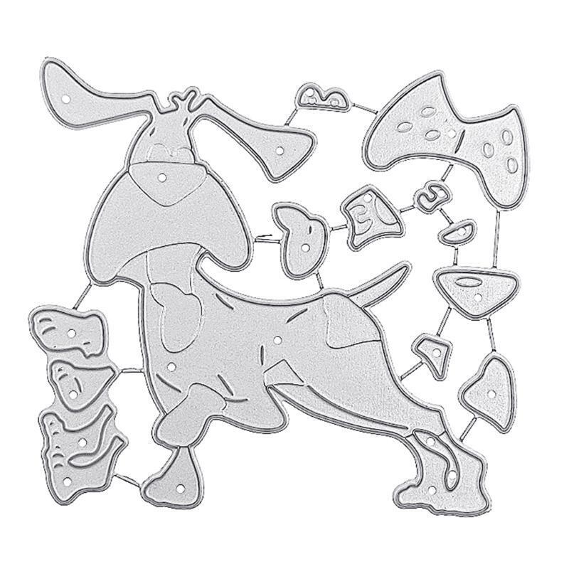 Dog Scrapbooking Clear Stamps Embossing Carbon Steel Printing Cutting Die Mold