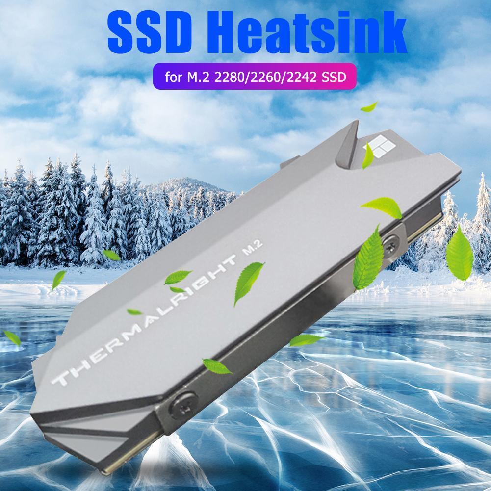 Aluminum Alloy M.2 SSD Cooler Heatsink Heat Thermal Pad for 2280/2260/2242
