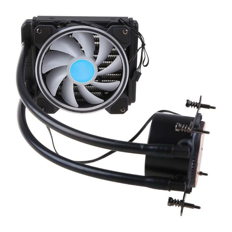 120mm/4.72" CPU Cooling Fan Cooler w/ Muffler PWM FEP Polymer Water Cooling Pipe
