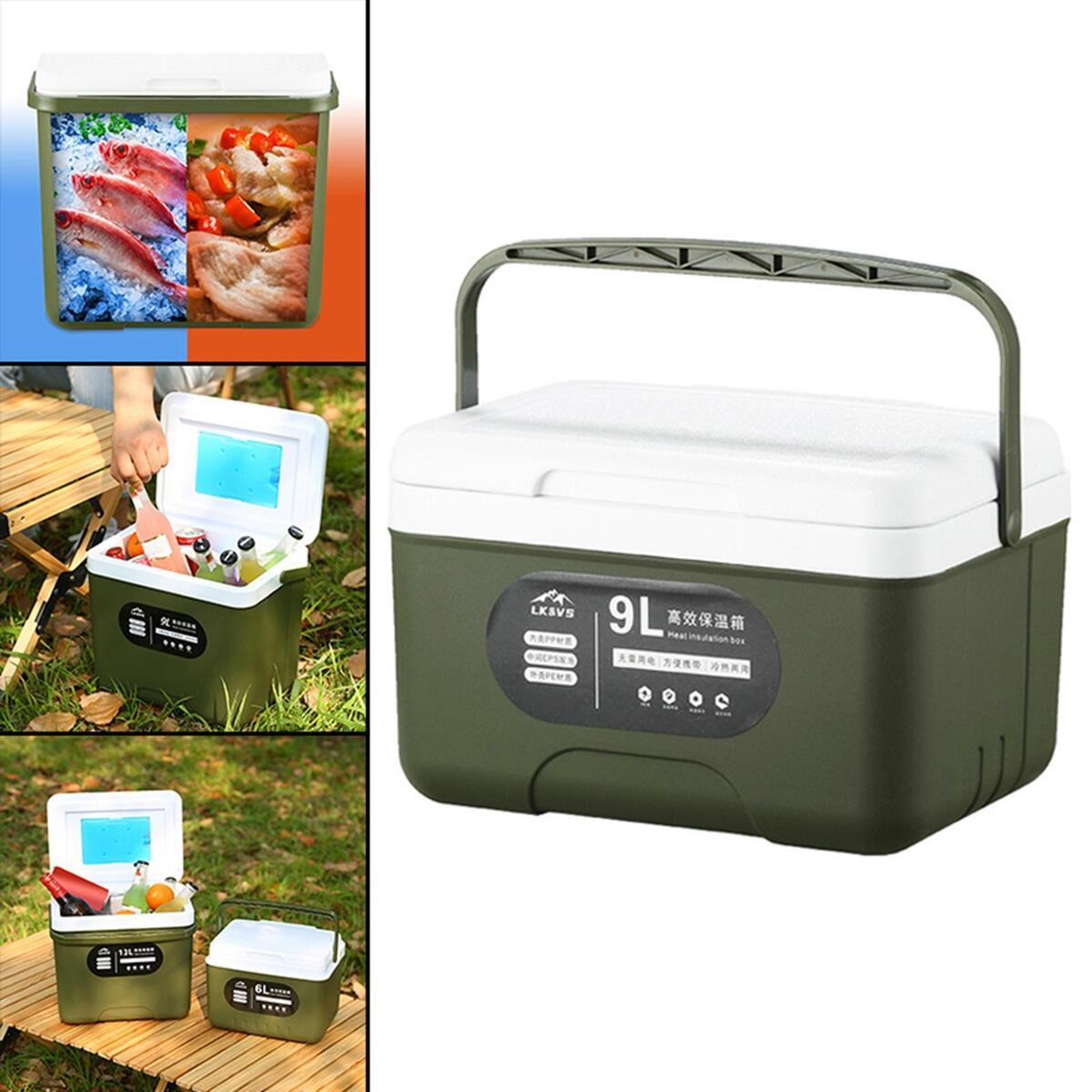 Insulated Thermal Box Freezer Storage 9L Cooler Bag for Car Shipping Boat