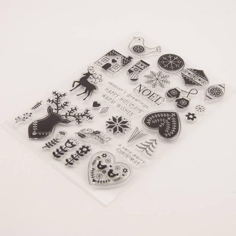 Christmas Silicone Clear Stamp Cling Seal DIY Scrapbook Embossing Album Decor