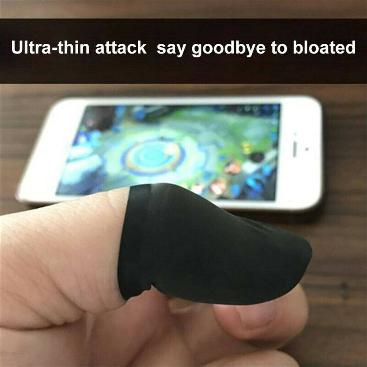 2PCS Sweatproof Gloves Mobile Finger Tips Sleeve Touch Screen Game Controller