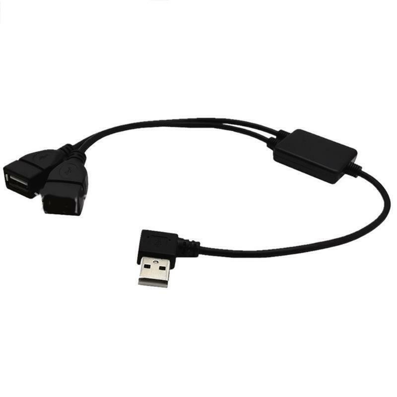 Portable USB Y Splitter USB Power Enhancer HUB Adapter 1 Male to 2 Female 30cm