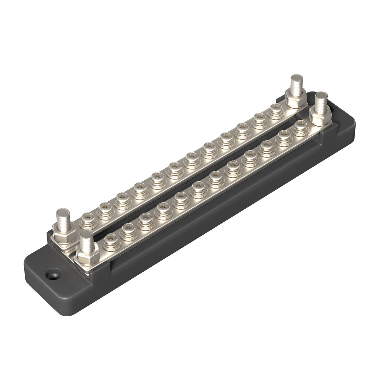 12 Way Dual Row Busbar Solid Plastic Base With Cover OP Terminal DC 150A Busbar