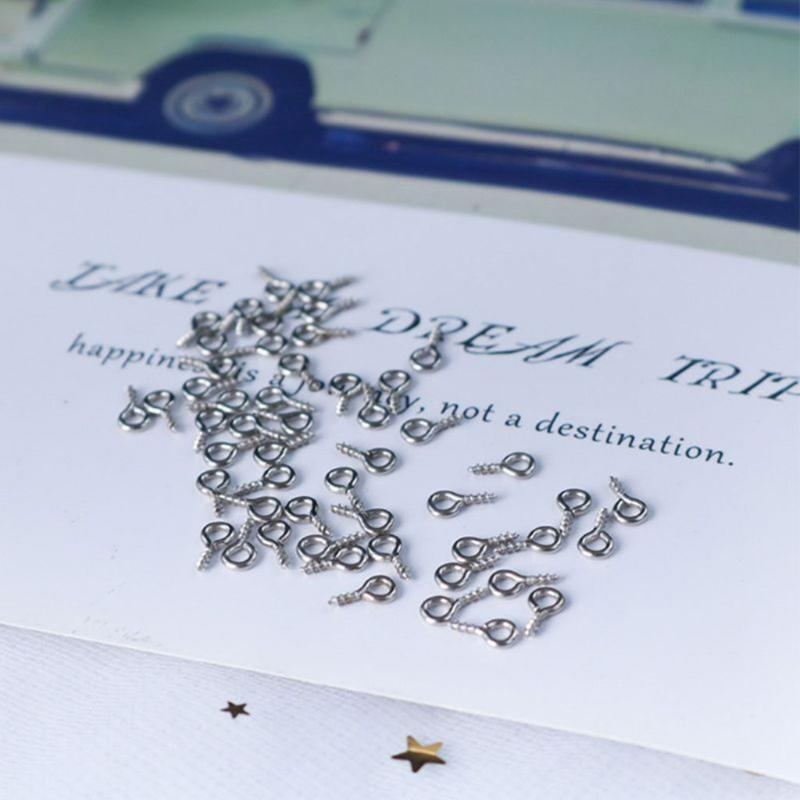 150Pcs/Box Screw Eye Pin Key Chains with Open Jump Ring Chain Extender Eye Pins