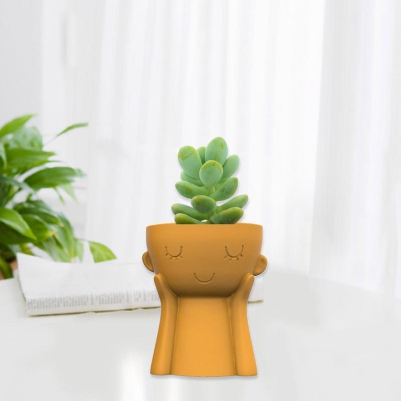 Cute Boy Succulent Silicone Mold Ornament Homemade Ashtray Flower Pot Handicraft
