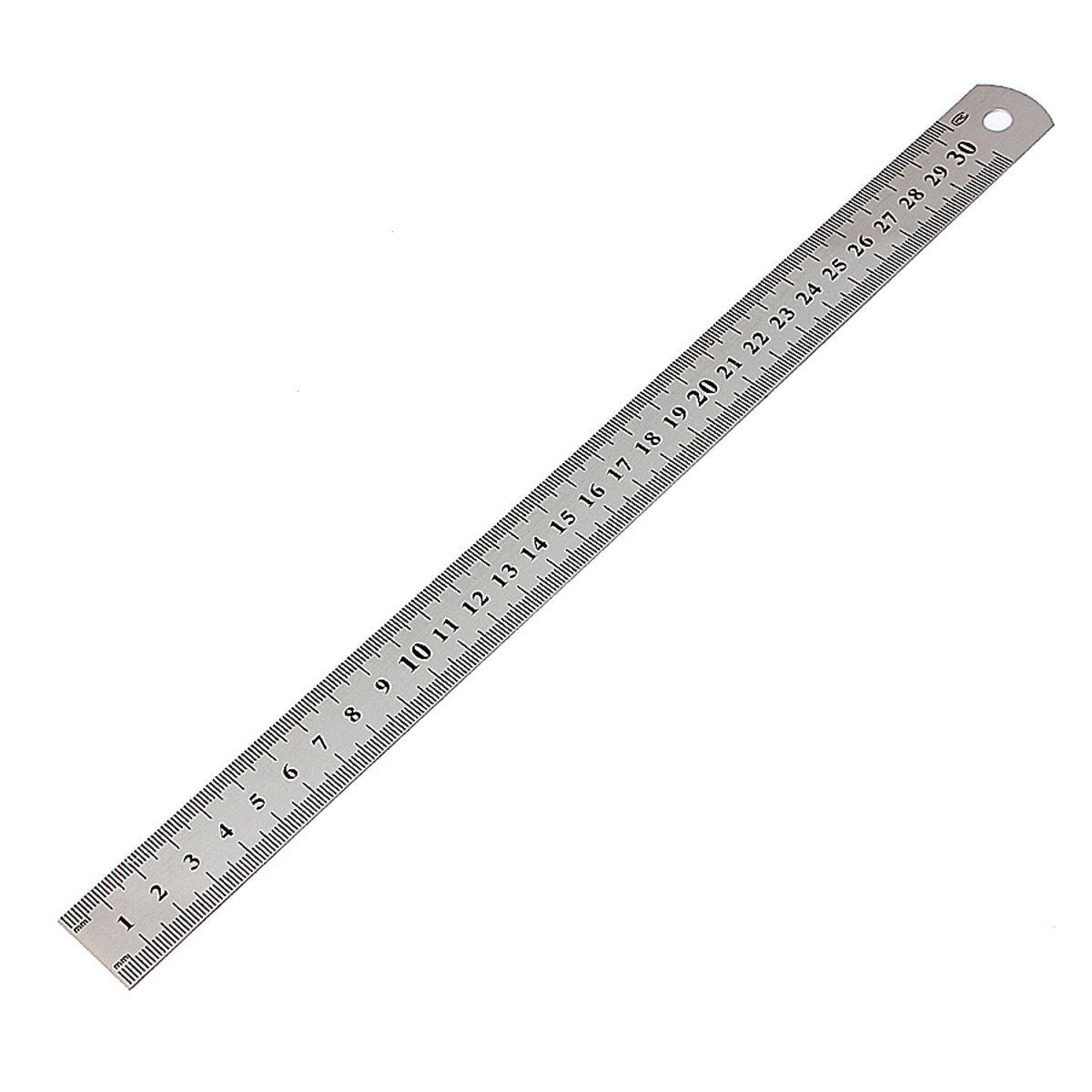 12" 30cm Stainles Steel Measuring Metric Metal Ruler Double Sided Measure Tool