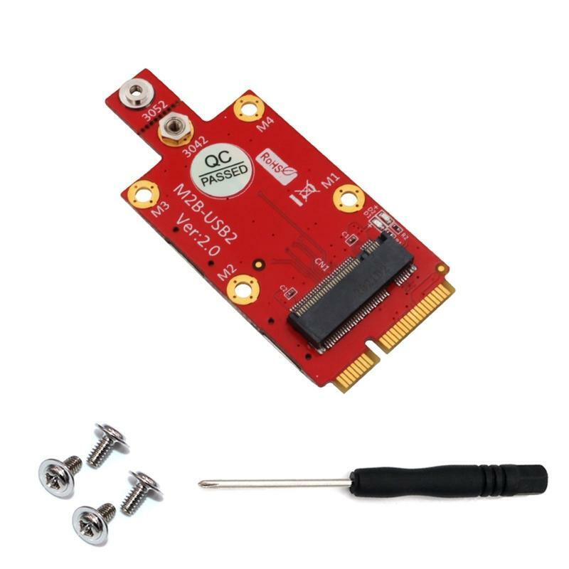 M.2 Key B to Mini PCI-E Adapter Converter with Dual NANO SIM Card Slot for 3G/4G