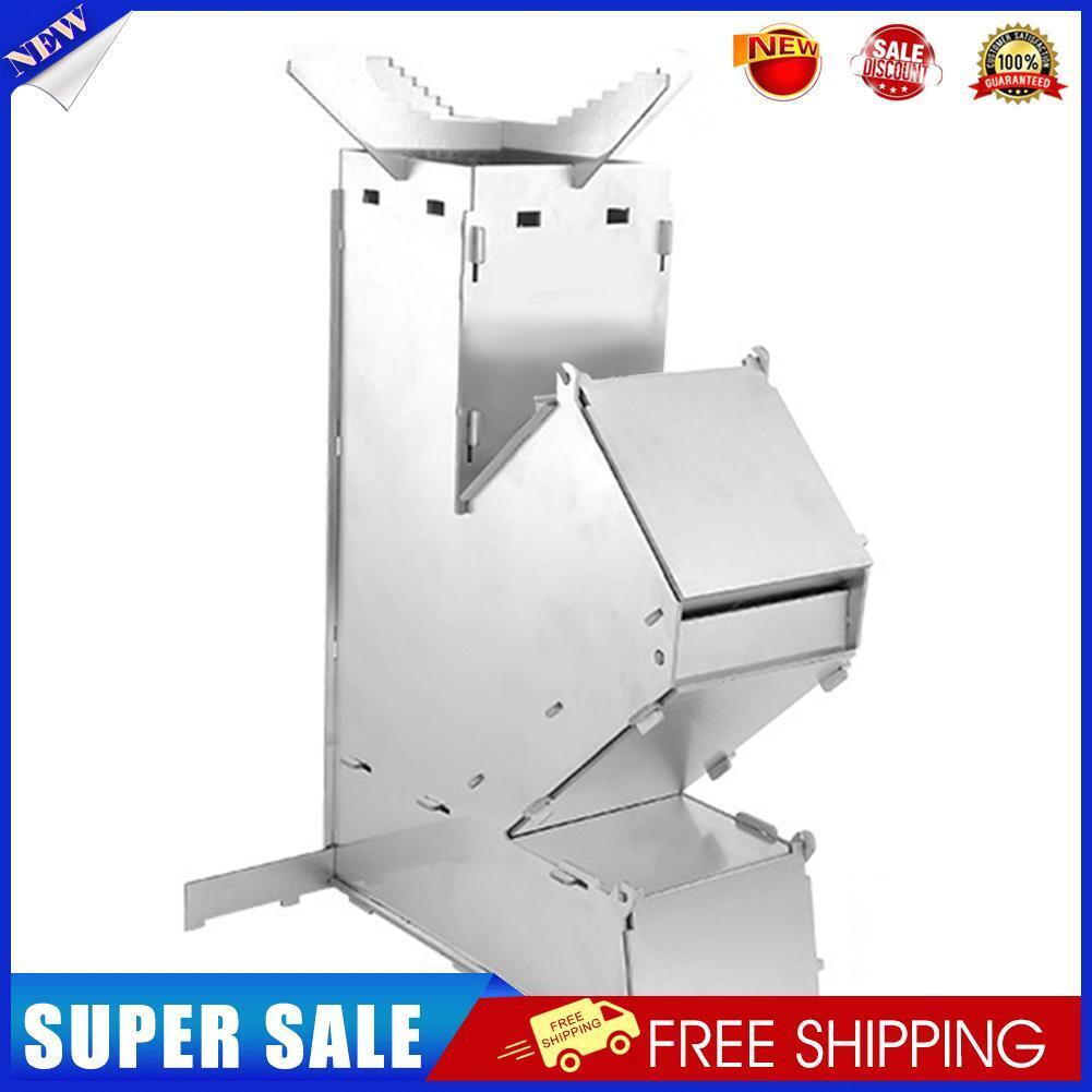 Portable Firewood Stove Stainless Steel Outdoor Survival Camping Furnace