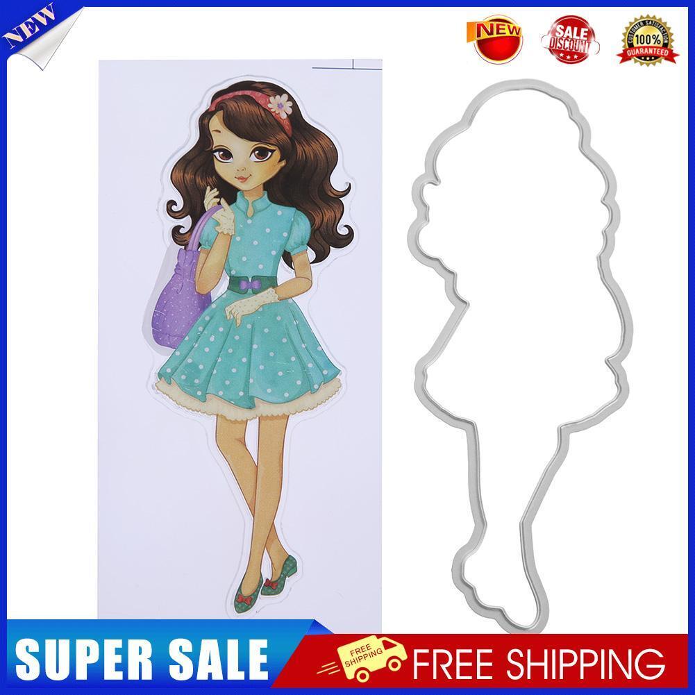 Silicone Fashion Girl Stamp Metal Cutting Dies Stencil Frame Scrapbook DIY