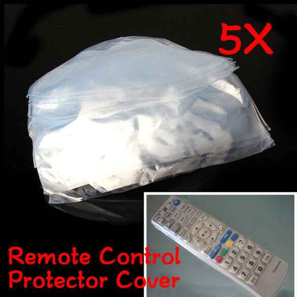 5x Heat Shrink Film TV Air-Conditioner Video Remote Control Protector Cover