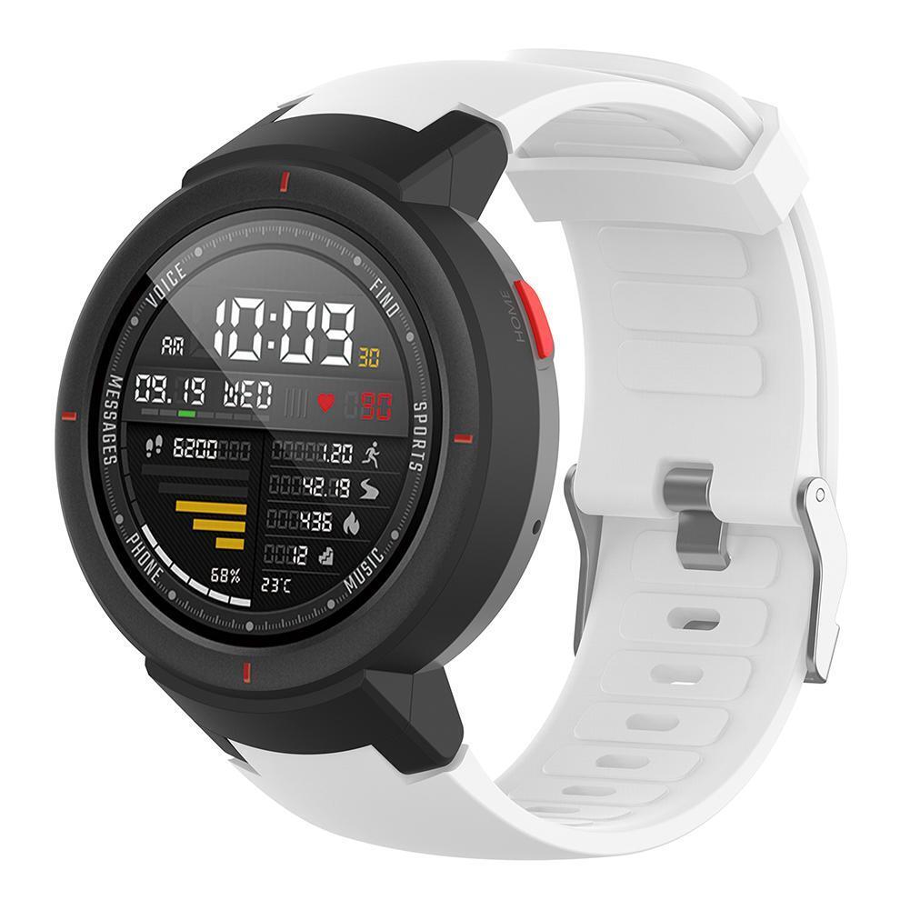 Soft Silicone Adjustable Watch Strap Wrist Band for Amazfit Verge (White)